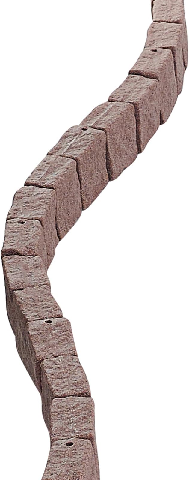 VEVOR Faux Stone Landscape Edging, 46.8" x 3.9" Realistic Lawn Edging with Anchoring Spikes, Flexible Brick-Sized Garden Border, Fade-Resistant Yard Garden Stone Border for Driveways Walkway, Brown
