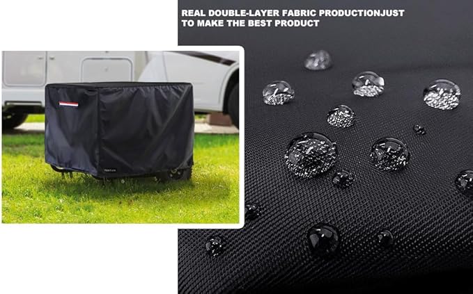 Waterproof Generator Cover,600D Heavy-Duty Oxford Fabric, Dustproof and Waterproof Protection for Generators (Red White Blue, 32''(L) x 24''(W) x 24''(H))