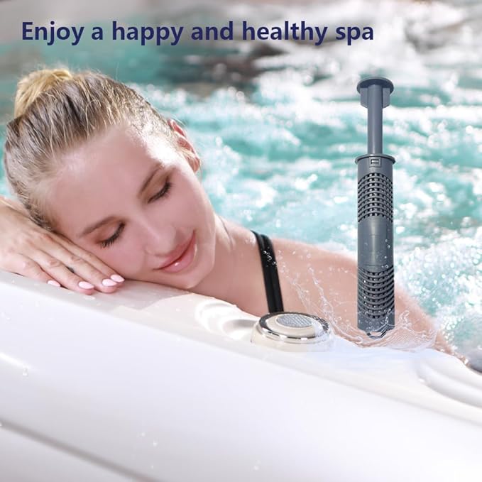 Hot Tub Silver Ion Cartridge for Hot Springs Spa- Hot Tub Silver Ion Cartridge Keeps Spa Water Crystal Clear, Spa Mineral Sticks for Hot Tub, Each Filter Last 4 Months (4-Pack, Grey)