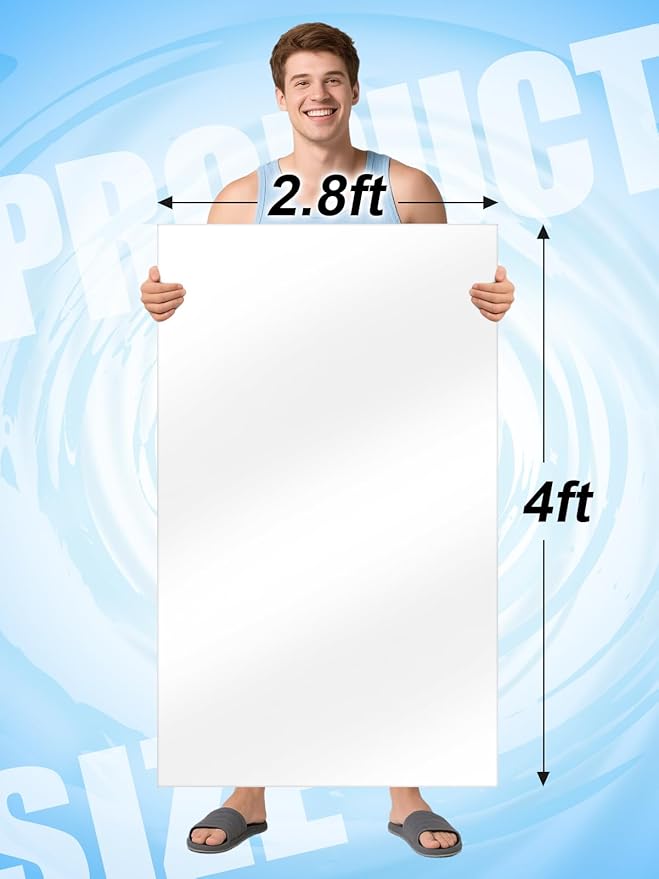 Aulock Exlarge Clear Pool Liner Repair Patch - 4ft x 2.8ft Self-Adhesive PVC Vinyl Patch Kit for In-Ground or Above Ground Pools Inflatable Swimming Pools Boat Air Mattress