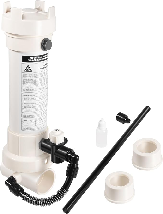 R171096 Pool Chlorinator, 320 Automatic in-Line Chlorine/Bromine Feeder Compatible with Rainbow 320, Upgraded Replacement for R171096 Chlorinator for Pools and Spas, for 6,500–70,000 Gallons