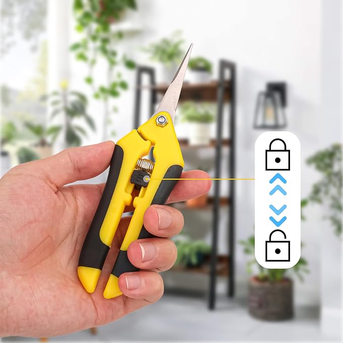 20 Pack 6.5 Inch Garden Pruning Scissors, Hand Pruner with Stainless Steel Blades, Sharp Point Gardening Shears Cutter, Gardening Pruning Shear, Supplies & Accessories(Yellow)