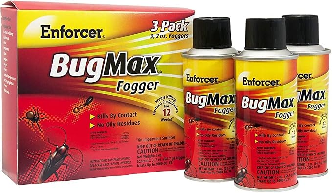 Enforcer BugMax Fogger - 2 oz (Case of 36) - EBMFOG2 - Keeps Killing German Cockroaches for 12 Weeks on Impervious Surfaces