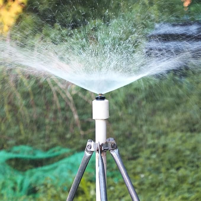 1/2 Inch Adjustable 360° Brass & Plastic Atomizing Sprinkler Nozzles (2-Pack) — High-Pressure Irrigation Heads with 3–6M Spray Radius for Garden, Lawn & Agriculture