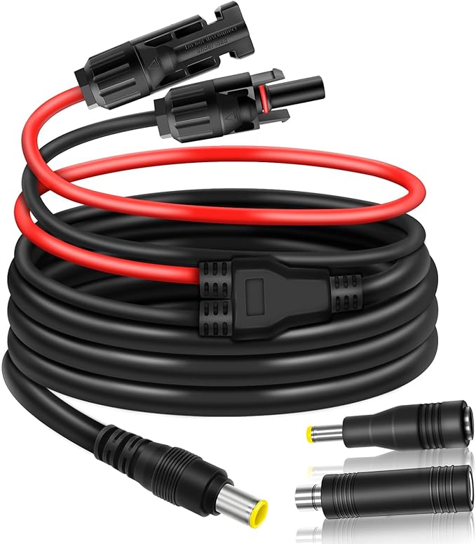 COMeap 6FT Solar Connector to DC 8mm Adapter Cable for Jackery Explorer 3000 2000 1500 1000 880 550 500 300 290 240 160 GZ Yeti BLUETTI Portable Power Station, Solar Generator, Solar Panel