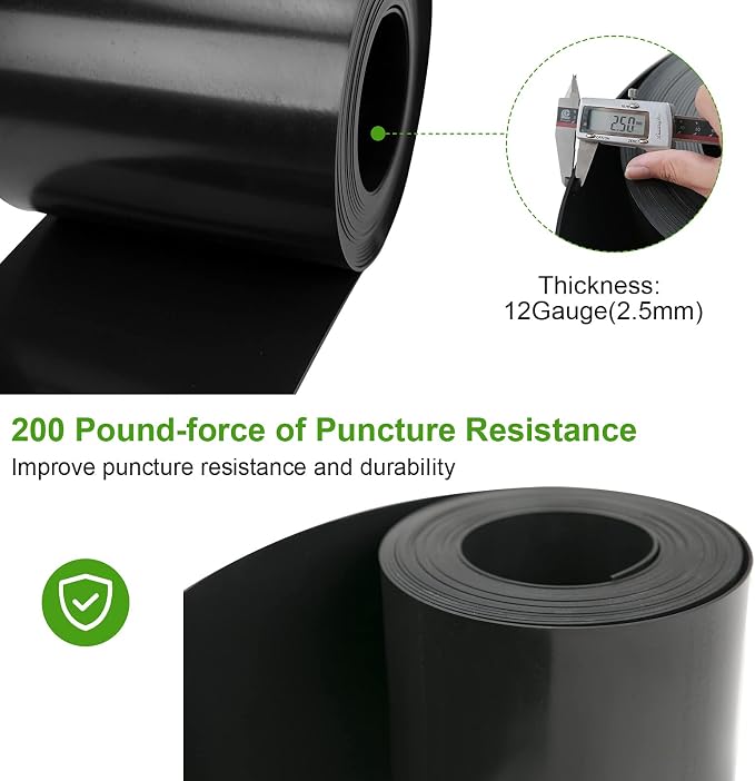 12 Gauge 40 Feet Grass Weed Barrier Landscape Edging 10 inch Depth Flexible Border Roll Lawn Landscape Garden Edging for Backyard Driveway Path Sidewalk