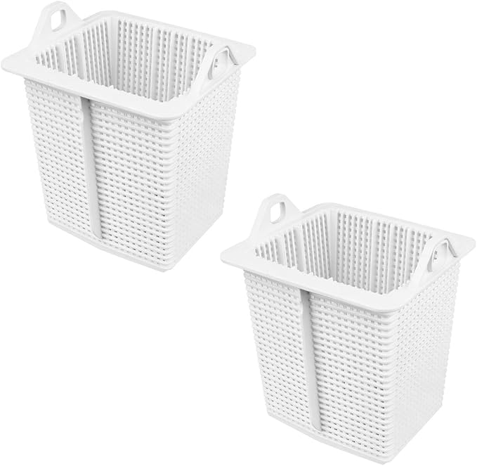 2 PCS SPX1600M Pool Pump Strainer Basket, Reinforced-Duty Replacement for Hayward Super Pump, Heavy Duty Durable, 6” x 5.5” Approx with Handles