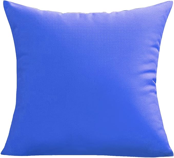 VAKADO Outdoor Waterproof Throw Pillow Covers 22X22 Set of 2 Decorative Blue Patio Furniture Cushion Cases Outside Decor for Couch Garden Bench Porch