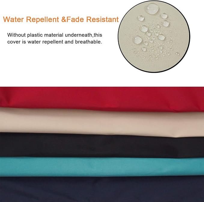 Sigmat Outdoor Seat Cushion Cover Water Repellent Patio Deep Seat Chair Cushion Cover-Only Cover Teal 25"x25"x5"(2 Covers)