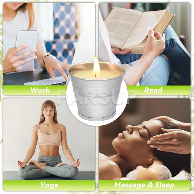 18PCS Citronella Candles - Garden Citronella Scented Candles Outdoors, 180-270 Hours Burning, Natural Soy Wax, Portable Jar Candle Gift Sets for Home Patio Yard Indoors, Balcony, Camping