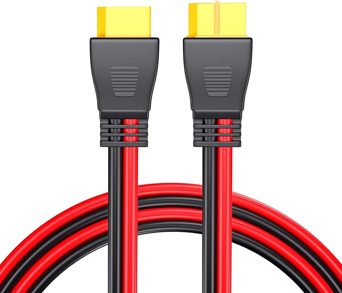 Goupchn XT60 Male to Female Connector 12AWG 10ft Extension Cable for RC Battery, Battery Pack, Solar Generator, Portable Power Station and Solar Panel