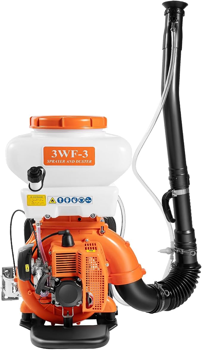 KRUDFS Mosquito Fogger, 3.7Gal Backpack Sprayer, Orange | 2.13KW 7500RPM 2 stroke motor, ultra-wide 39.4ft spray reach, ideal for orchard and greenhouse pest control