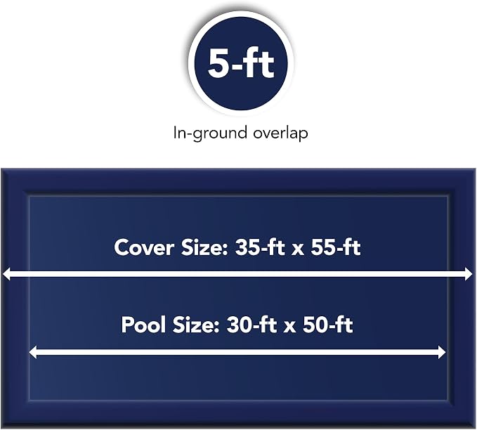 Blue Wave 8-Year 30-ft x 50-ft Rectangular In Ground Pool Winter Cover