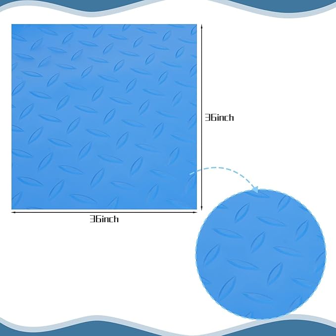 36x36in Swimming Pool Ladder Mat Protective Swimming Pool Step Pad for Above Ground Swimming Pool Ladder Pad Vinyl Non-Slip Pool Liner