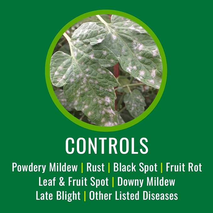 NATRIA Disease & Fungus Control, Ready-to-Use, 24 oz, Liquid Copper Fungicide, Copper Fungicide Spray for Plants