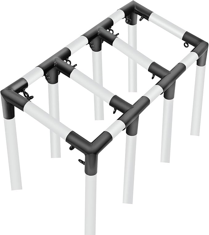 Aoneky 1-3/8 Inch Slant Roof Corner Canopy Fitting Kit, Heavy Duty Metal Frame Connector for DIY Canopy Carport Shed Gazebo Greenhouse, 4 6 8 10 Leg Options (8 Leg Kit)