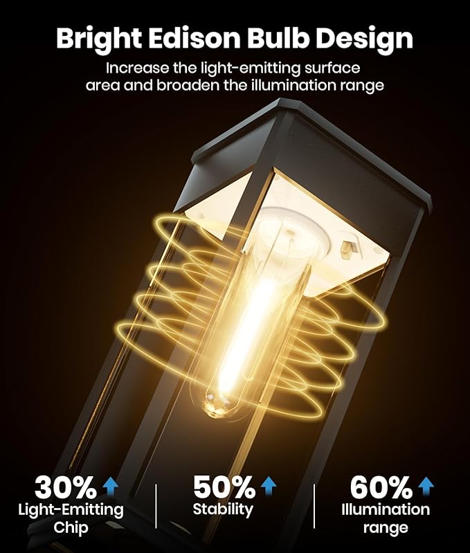 ALFIOT Solar Pathway Lights Outdoor, 12 Pack Bright Solar Lights Outdoor, Auto On/Off, IP65 Waterproof Landscape Lighting for Yard Patio Walkway Driveway Pathway (Warm White)