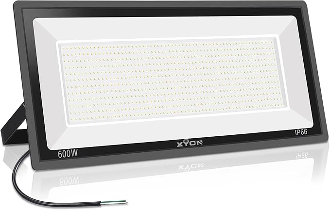 XYCN 600W LED Stadium Flood Lights Outdoor(3050W Equivalent),67500LM Super Bright LED Arena Lights,100-277V IP66 Waterproof 5000K Daylight White Commercial Lighting for Sports Fields and Counts