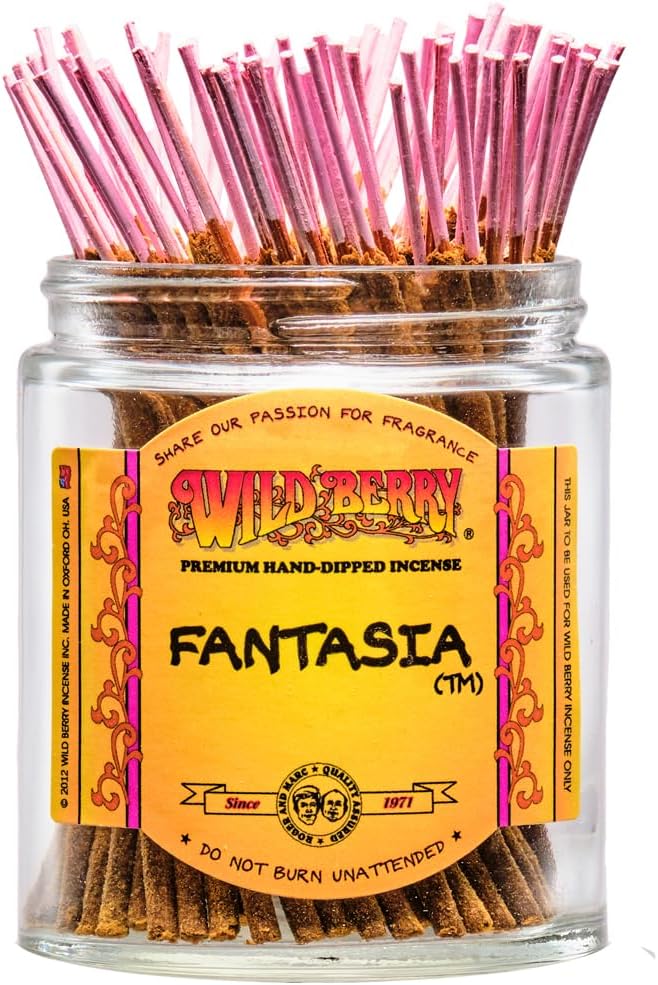 Wild Berry Shorties Incense Sticks - Hand Dipped in The USA (100 Count) - 4 inch (Fantasia)