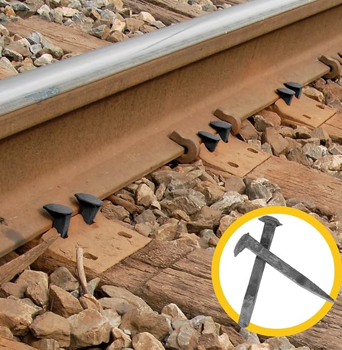 24 PCS Railroad Spikes, 4.72 Inches Carbon Steel Rail Road Spike for DIY Projects Art Crafts Home Decorations, Heavy Duty