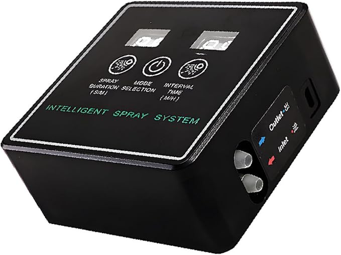 Yosoo Automatic Reptile,Fogger with Touchscreen Controller 360 Rotation Fog Nozzle for Plant Humidification with Intelligent Timing and Auto Cycle (5m 2 Nozzles)