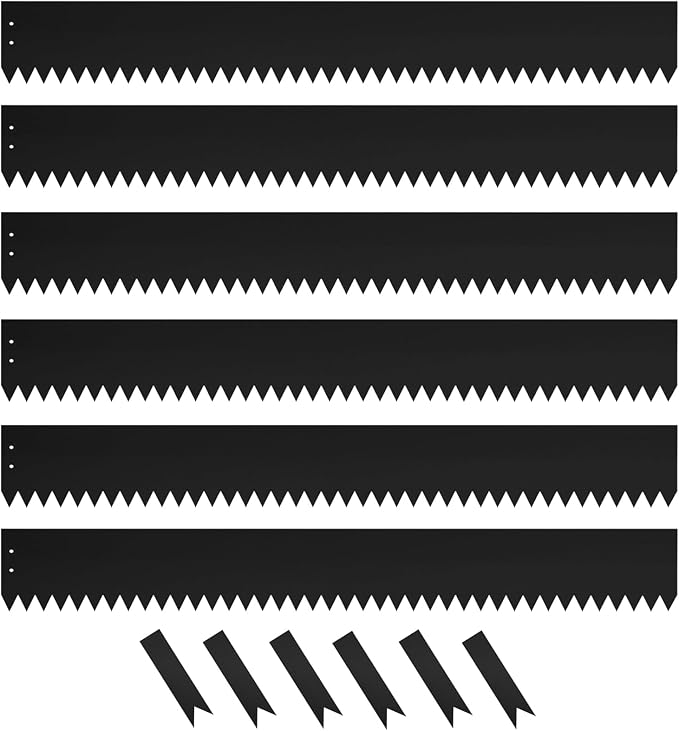 40" L X 4" H Metal Landscape Edging, 6 Pack Heavy Duty Galvanized Steel Garden Edging, Hammer-in Metal Edging for Landscaping for Lawn, Pathway, Yard
