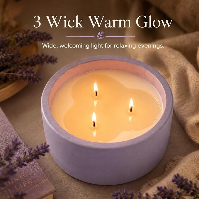Scented Candles for Home Scented, Non Toxic Soy Candle for Women & Men, Matte Ceramic Jar Perfect Luxury Home Fragrance, Elegant Décor & Gift