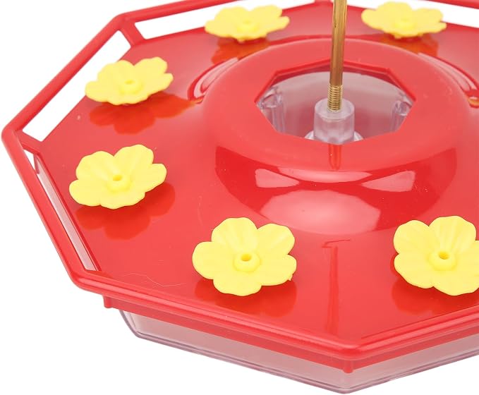 8 Yellow Flower Hummingbird Feeder Plastic Hummingbird Feeder with Copper Hook for Outdoors Hanging
