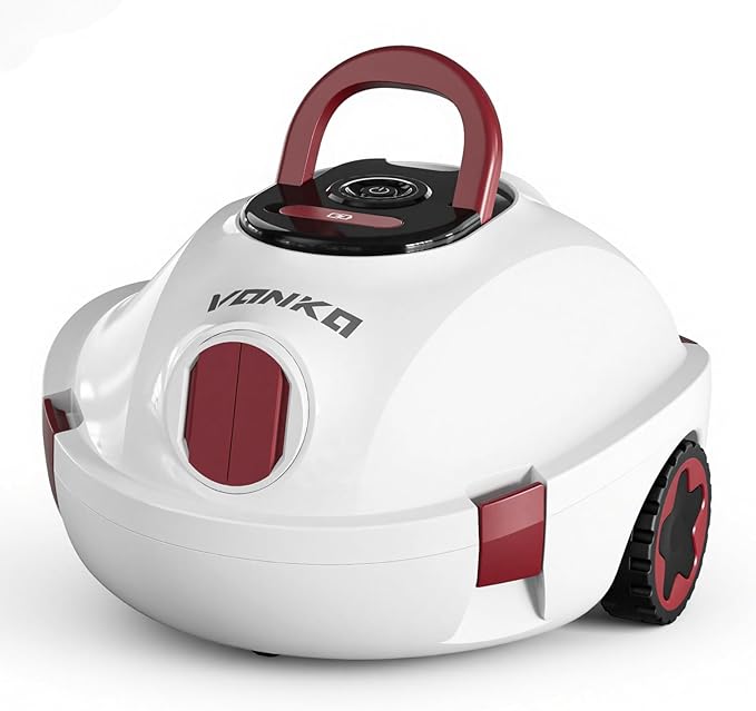 VONKO P10 Cordless Robotic Pool Cleaner, 100-Min Runtime, Pool Vacuum for Above Ground Pool & Flat Inground Pool, Automatic Self-Parking, Easy Debris Removal