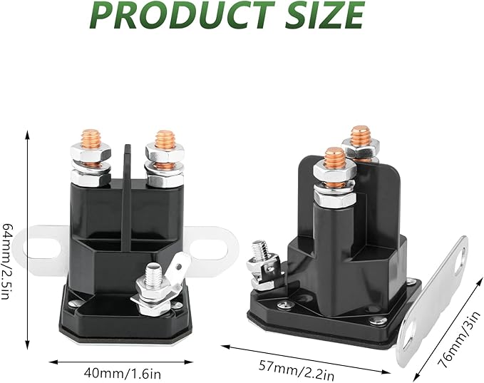 030817 12V Starter Solenoid for Trombetta Hustler Raptor SD SDX Flip-Up FasTrak Zero Turn Lawn Mower 832-1211-210
