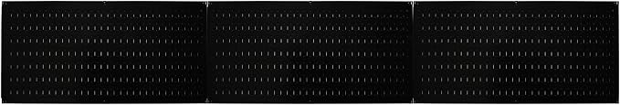 Wall Control Pegboard Value Pack - (3) Pack of Wall Control 16-Inch Tall x 32-Inch Wide Horizontal Black Metal Wallboards for Home & Garage Tool Storage Organization (Black Pegboard)