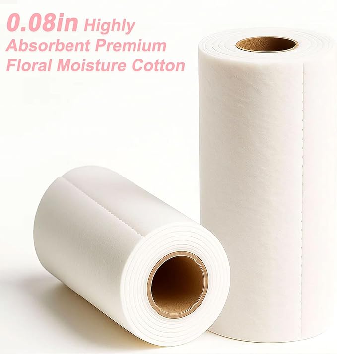 100pcs Clear Flower Water Bags for Bouquets,with 20pcs Flower Hydration Cotton Sturdy Bouquet Water Retaining Bag 11.8x11.8 Inch,for Flower Arrangement Fresh Cut Flower Bouquets Wrapping Paper Rose