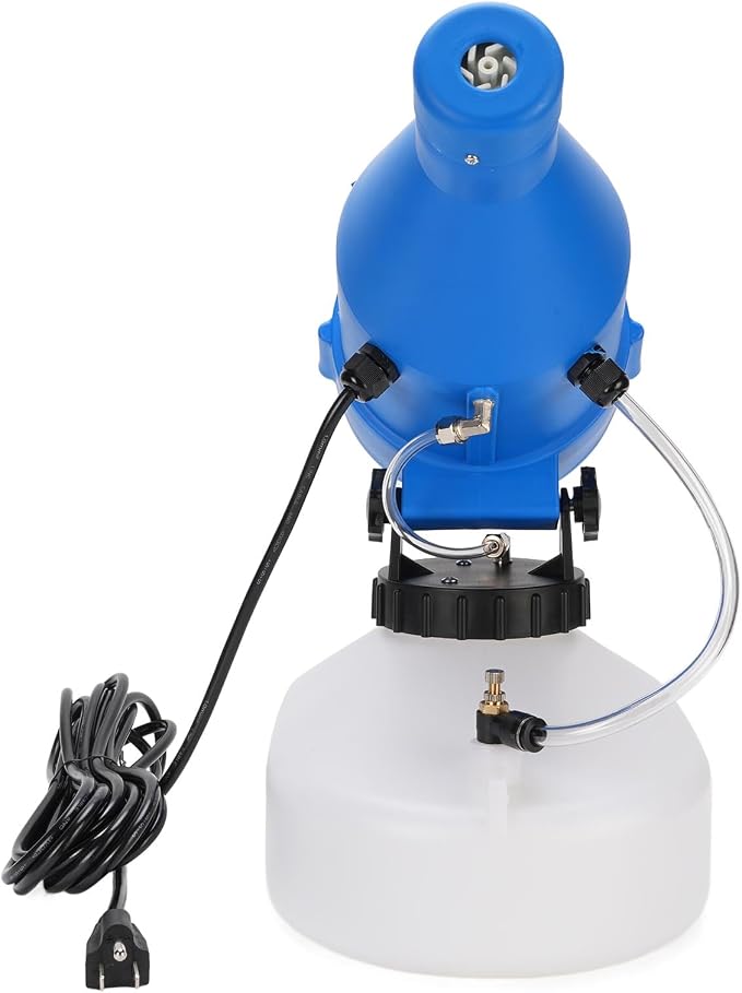 4.5L Electric Fogger Sprayer Adjustable Portable Fogger Atomizer with Variable Frequency Motor 60 Tilt Valve 20-50m Mist for Hotel School Garden Indoor Outdoor (US Plug 110V)