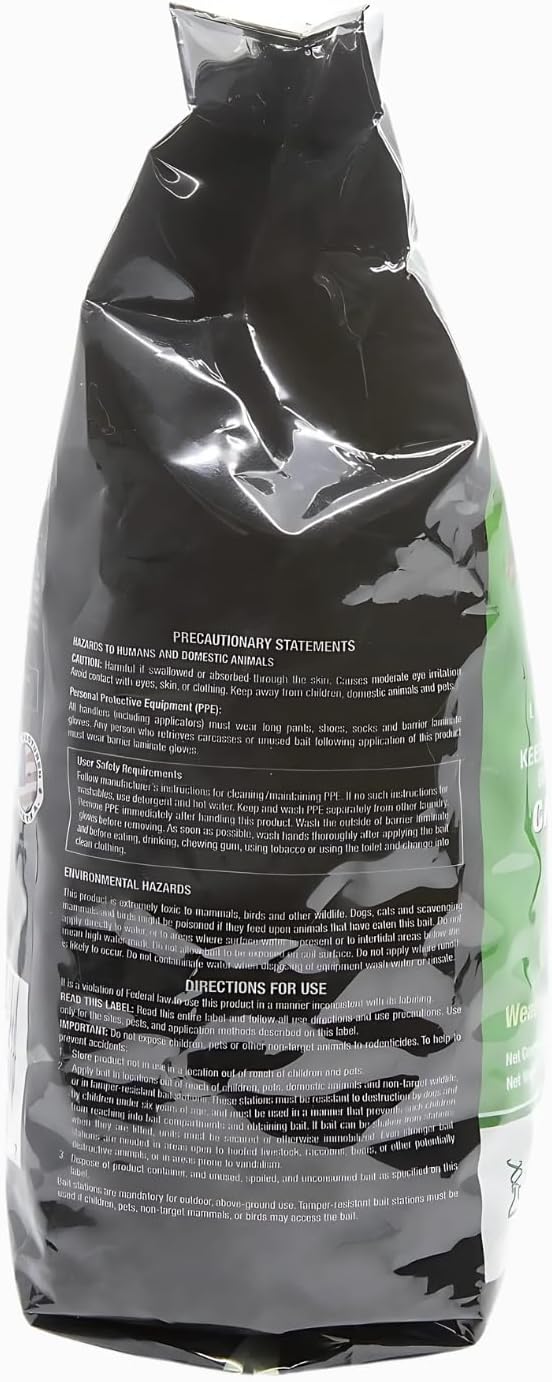 Neogen Ramik Green Fish Flavored Weather Resistant Rodenticide Nuggets,4 lb Bag (00615),(Pack of 4)