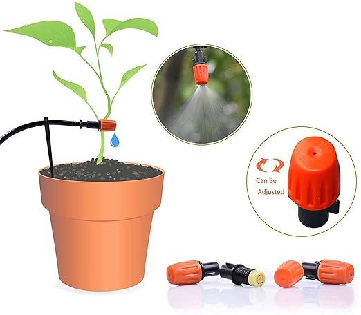 Irrigation System Kit, MSDADA 226Ft Garden Watering System Automatic Drip Irrigation System, Plant Watering Devices with Distribution Hose, Plant Drip Feeders for Indoor, Greenhouse, Flower Bed, Patio