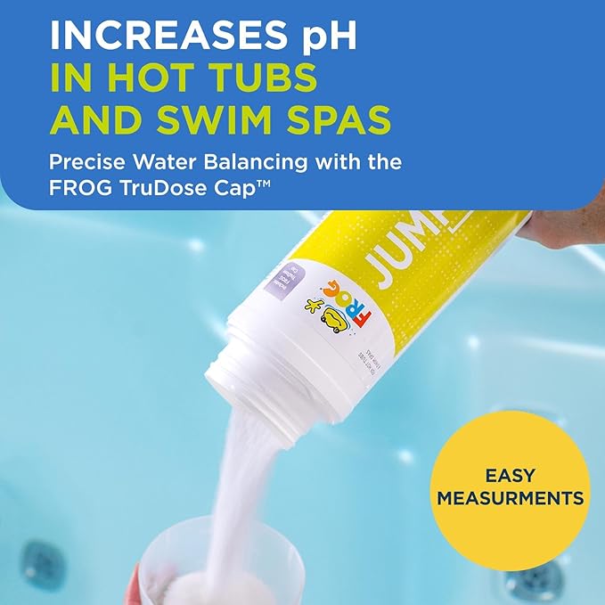 FROG JumpH pH Increaser for Hot Tubs and Swim Spas - 2 lb Bottle with TruDose Measuring Cap for Easy Maintenance & Balancing - 1 Pack