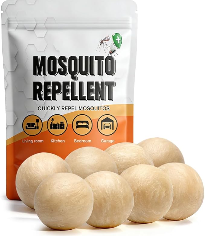 SCFKAOF Mosquito Repellent Outdoor Patio, Mosquito Deterrent for Yard, Indoor Mosquito Repellent Balls, Mosquito Repeller for Patio, Keep Mosquito Away, Covers 120 Sq. Ft, 60 Days Protection-8 Packs