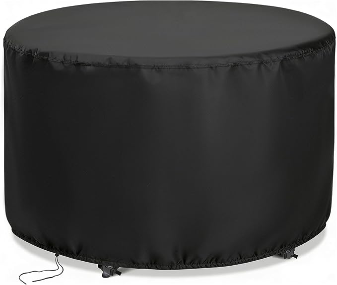 Round Patio Bar Height Table and Chair Cover 73 Inch, Outdoor Round Tall High Patio Table Cover for Patio Furniture - 73 X 43 Inch