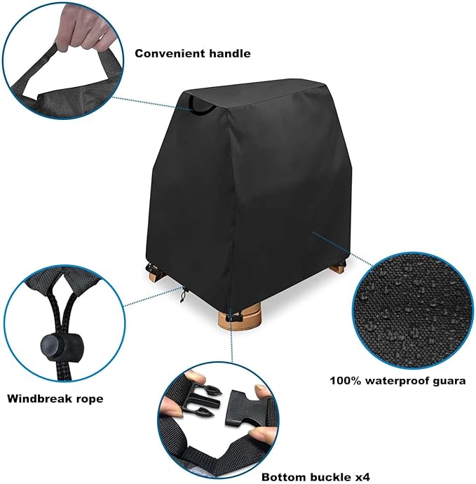 AKEfit Kids Water Table Cover Fits Rain Showers Splash Pond Water Table for Toddlers, Waterproof Dustproof Outdoor Toys Cover-Cover Only, Black