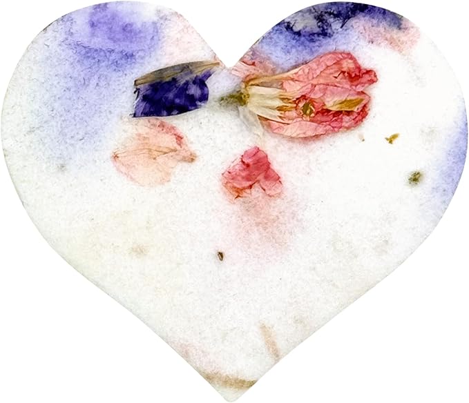 50pcs Small Pink & Purple Heart Seed Paper – Writable & Plantable Wildflower, Mom's Gift for Mother’s Day, Use for Wedding, Baby Shower, Heart Party Favors & Easter Decorations
