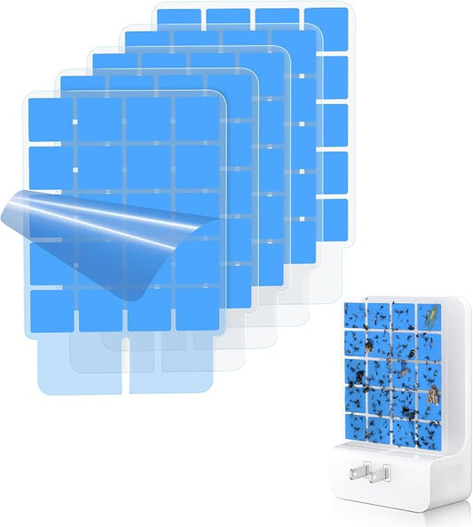 Upgraded 5 PCS Double-Sided Adhesive Card Refills for Replacement | Compatible with Flying Insect Trap Device N386A-Pro (Replacement Refills Only)