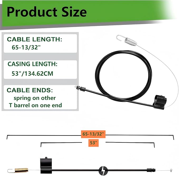 746-04728 946-04728 Single Speed Drive Cable for Troy-Bilt TB200 TB210 TB430 Rotary 15102 Lawn Mower，Replaces 746-04728A 946-04728A