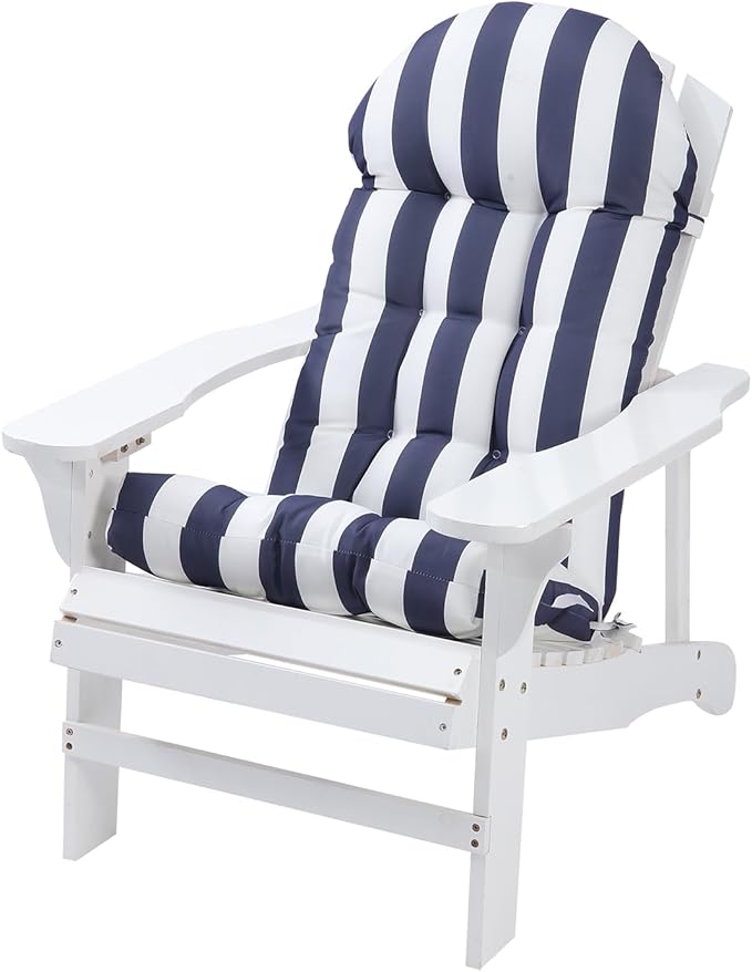 Enipate Weather Resistant Adirondack Chair Cushions High Back Indoor Outdoor Patio Tufted Lounge Cushion Seat Pads