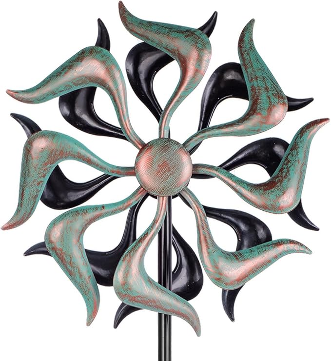 Stargarden Wind Spinners Outdoor, Metal Wind Spinner, Kinetic Wind Sculptures & Spinners, Decorative Pinwheels Double Windmill for Yard, Garden Decor
