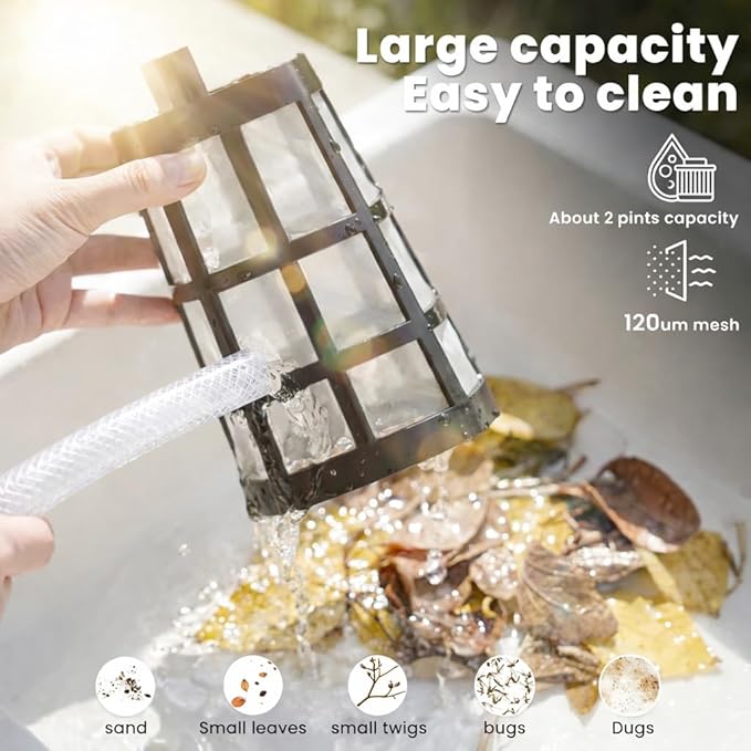 Cordless Handheld Pool Vacuum for Above Ground Pool, Pool Cleaner with 18 GPM & 60-90 Mins, 7.2 FT Section Pole Ideal for Leaves Dirt Sand, Hot Tub Spa Above Ground Pools In-ground Pools, Off-White