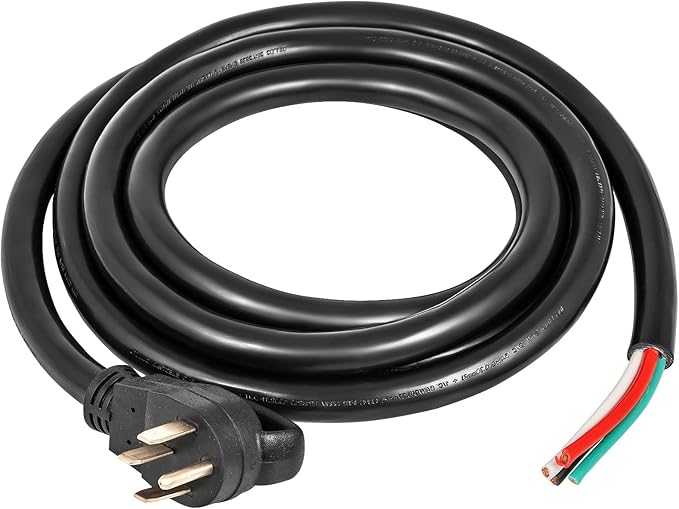VEVOR 15-Foot 50 Amp Heavy Duty Generator Extension Cord, 6/3+8/1 Gauge STW, 125V/250V 4-Wire NEMA 14-50P to SS2-50R, 12500W Power Cord with Handle for RV, EV, Transfer Switch
