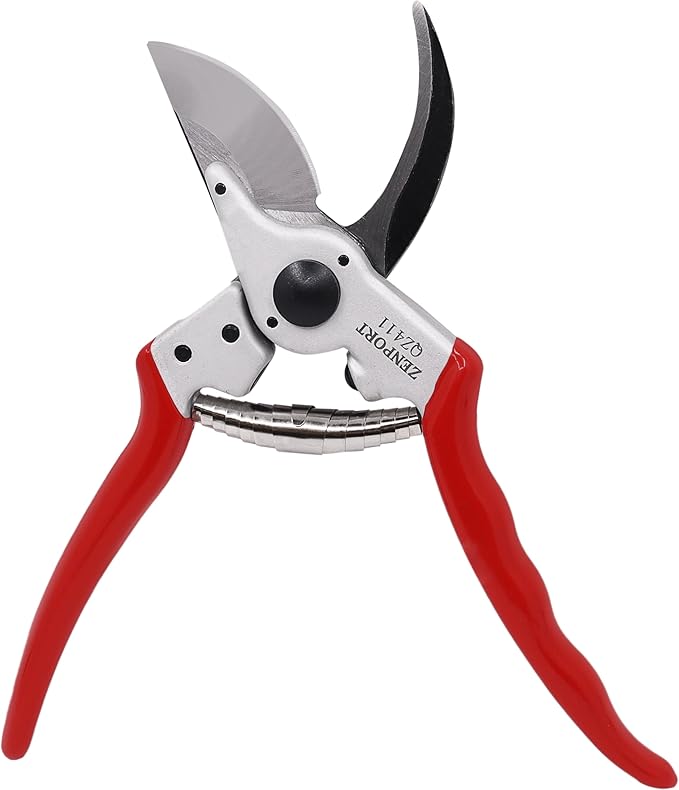 Zenport QZ411 Narrow Head Professional Pruner, 1-Inch Cut, 8.25-Inch Long