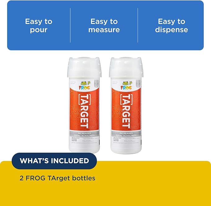 FROG Target Total Alkalinity Increaser for Hot Tubs and Swim Spas - 2 lb Bottle with TruDose Measuring Cap for Easy Maintenance & Balancing - 2 Pack
