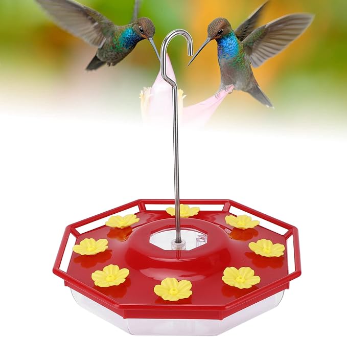 Hummingbird Feeder Leak Proof 16oz Hanging Bird Feeder Easy to Clean Attracts Hummingbirds for Outdoor Garden Decoration