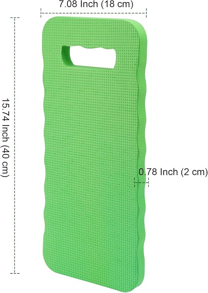 PINGEUI 12 Pack 15.7x7x0.78 Inches Green Garden Kneeling Pad, Thick Garden Kneeler Pad Kneeling Mat, Garden Knee Cushion for Gardening Floor Cleaning Yoga Exercise